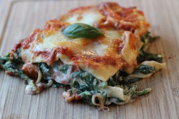 Vegetarische Lasagne mit Blattspinat und Ricotta