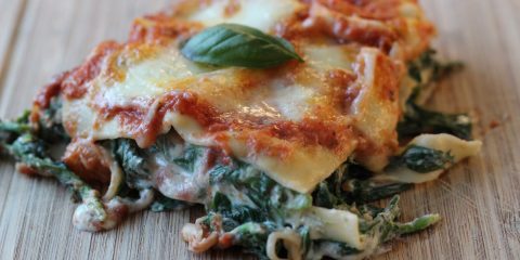 Vegetarische Lasagne mit Blattspinat und Ricotta
